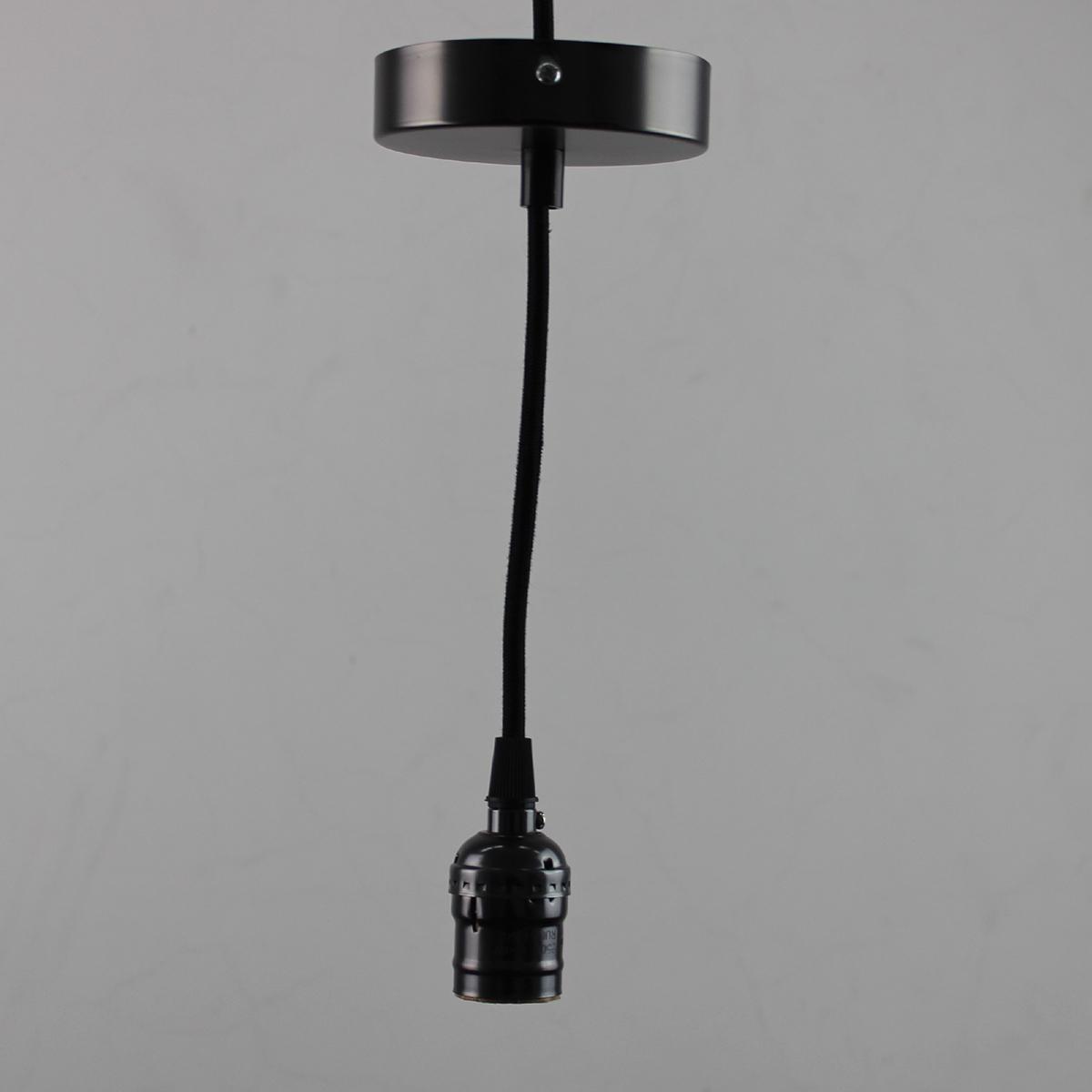 Ретро патрон с подвесом E27 Черный Sun Lumen 056-717