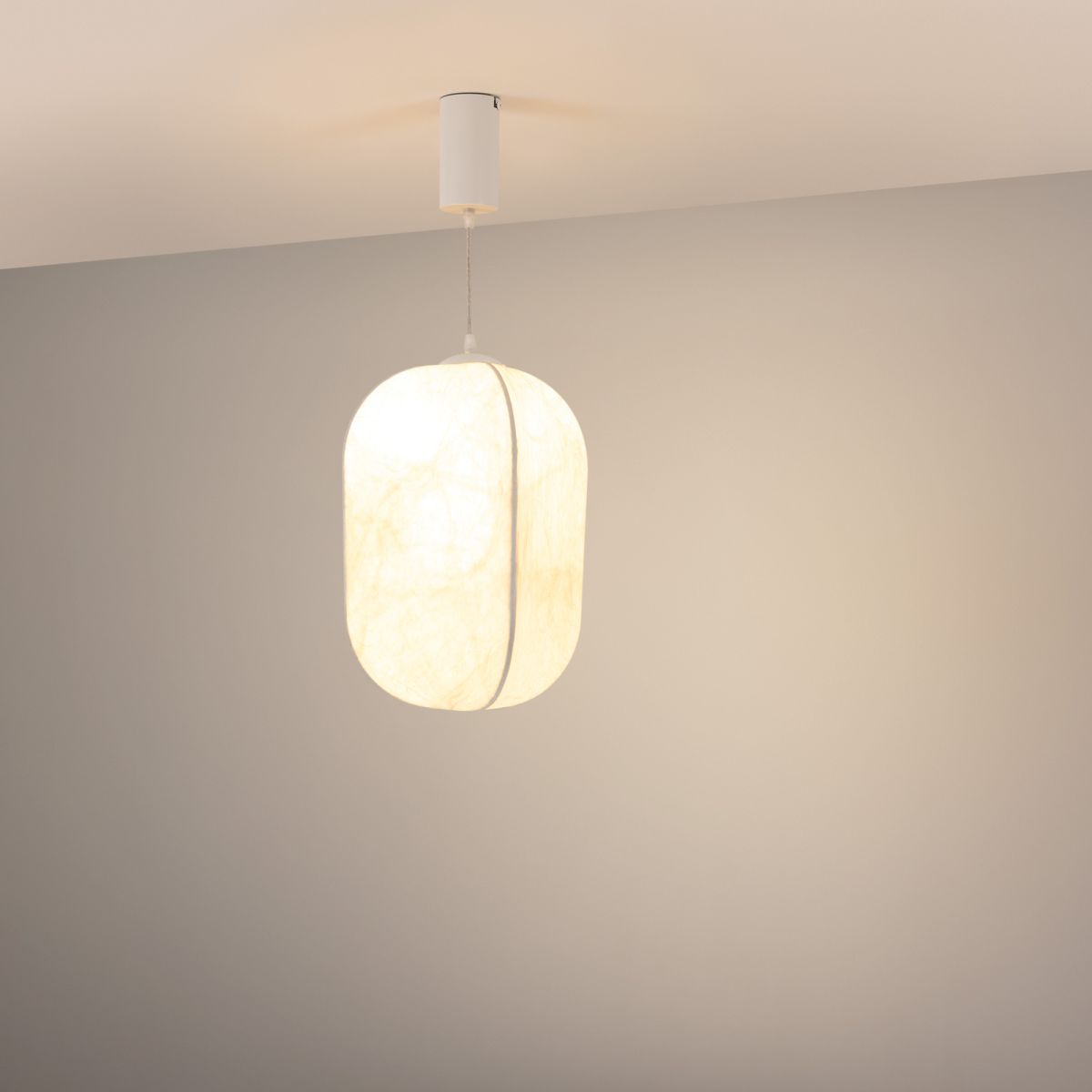 Подвесной светильник Arlight SP-SETA-HANG-L410х300-7W Warm2700 (WH, 320 deg, 230V) (IP20, Натуральный шелк) 056883