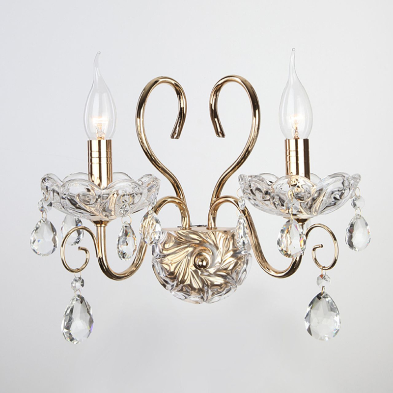 Бра Eurosvet 3570/2 золото/прозрачный хрусталь Strotskis