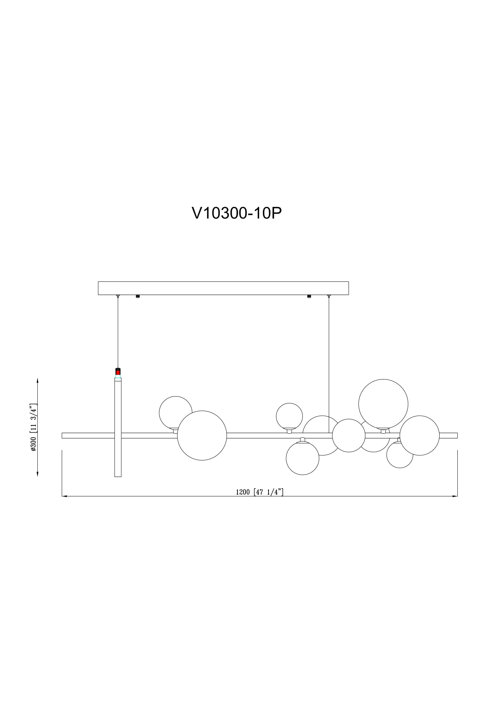 Подвесная люстра Moderli Dakisa V10300-10P