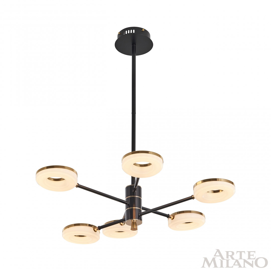 Люстра на штанге Arte Milano Ferrara 276699/6 BK/GD