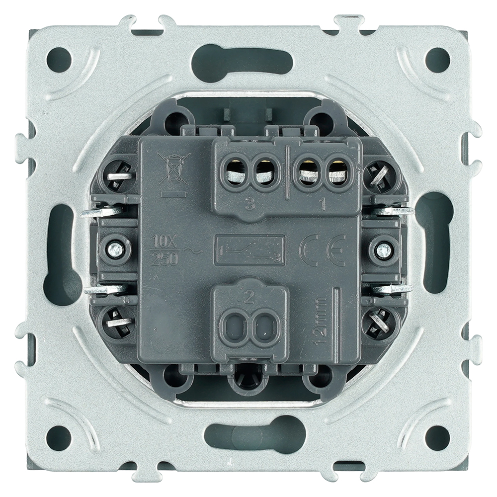 Выключатель 1-клавишный (механизм) Stekker Эмили 250В 10А RSW10-5103-09 антрацит soft touch 49917