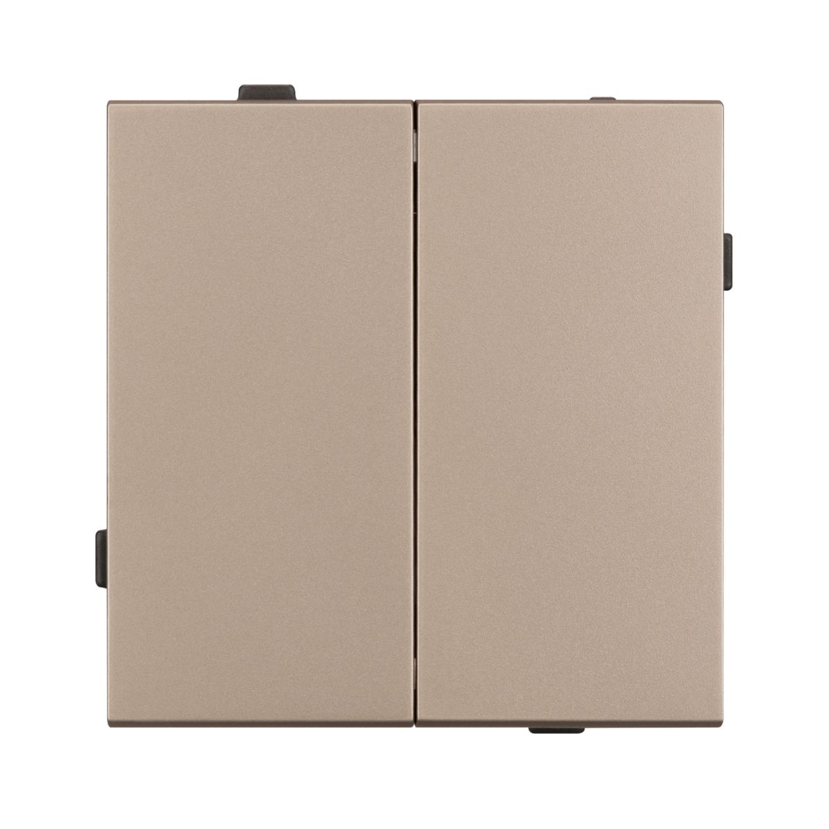 Механизм выключателя двухклавишный проходной Arlight SWT-TENDO-MKP2-PL-GD (230V, 10A) 054069