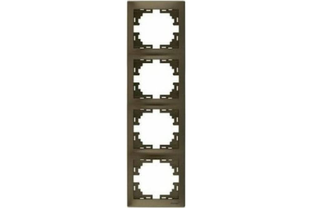 Рамка 4-местная вертикальная Lezard Rain 703-3131-154