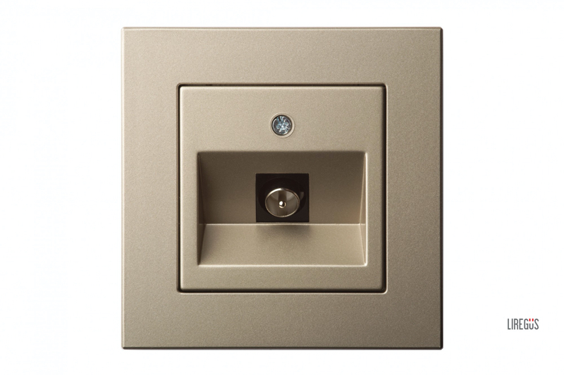 Розетка телевизионная (TV) F-разъем Liregus Epsilon 28-314