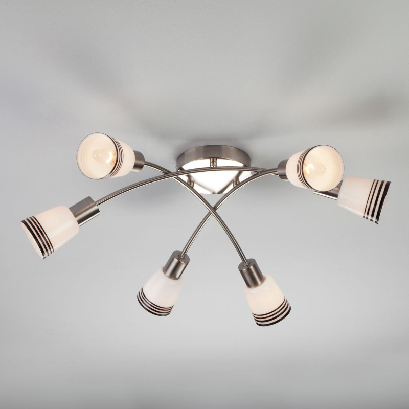 Потолочная люстра Eurosvet Jenna 30131/6 сатин-никель