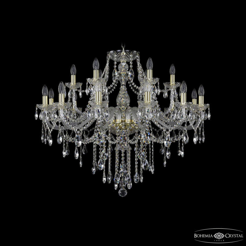 Подвесная люстра Bohemia Ivele Crystal 1415/12+6/360 G