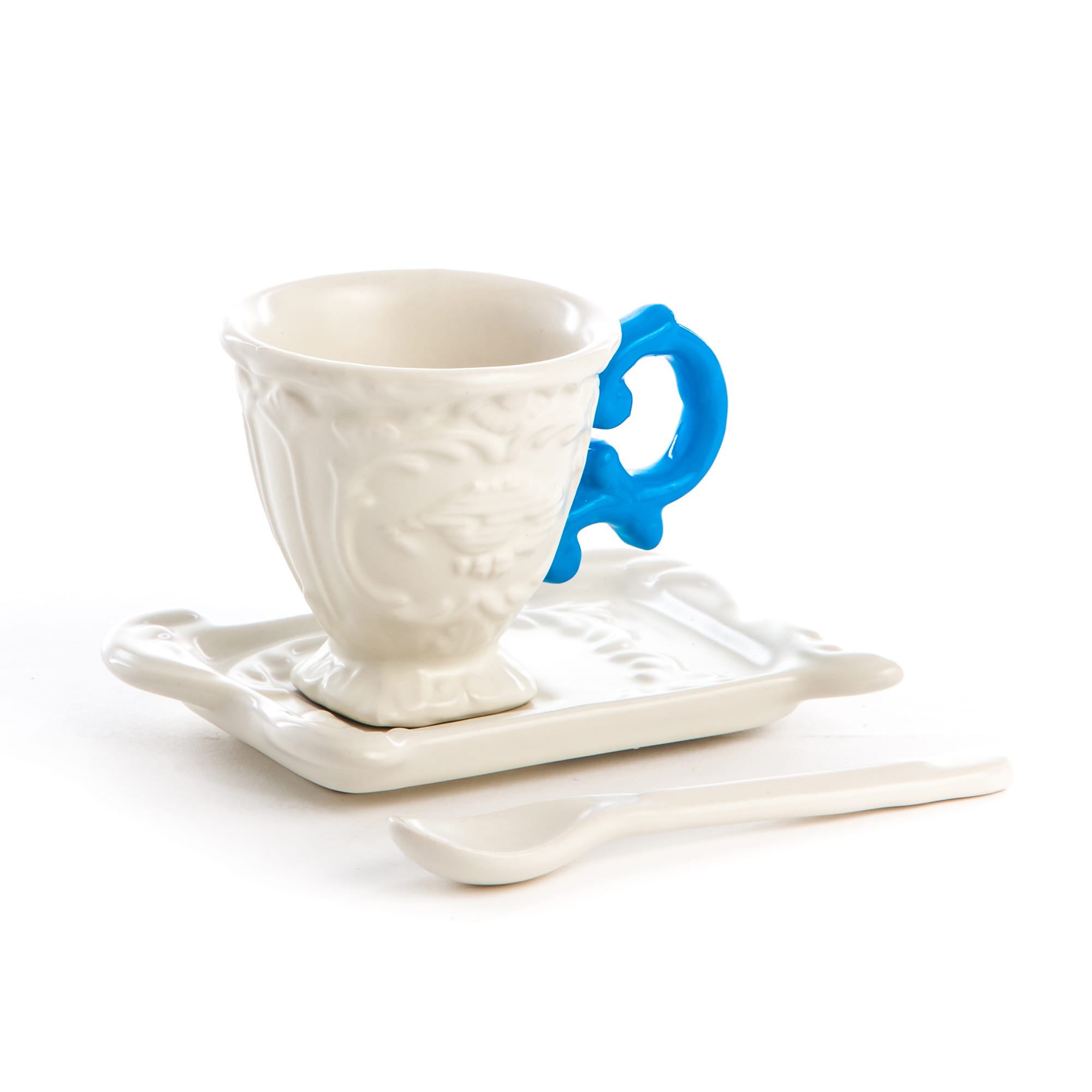 Блюдце с чашкой I-Coffee Blue Seletti I-Wares 09859_AZZ
