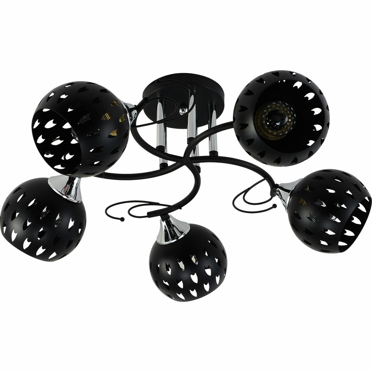 Люстра на штанге Reluce 01314-0.3-05 BK+CR