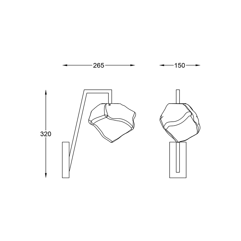 Бра Zumaline ROCK W0488-01E-F4AC