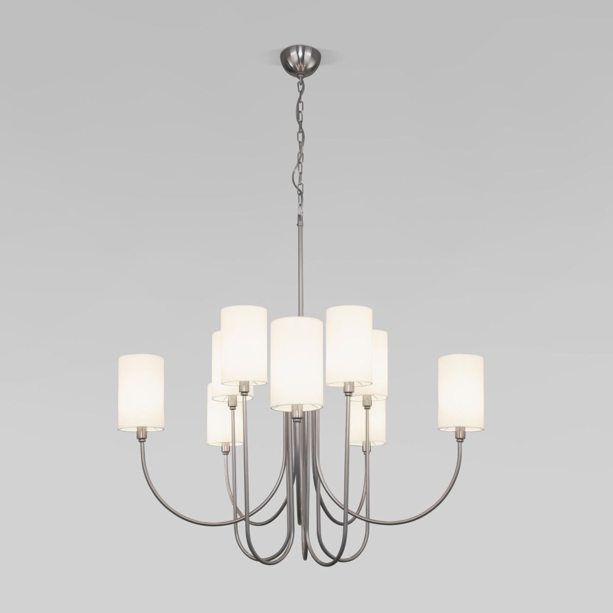 Подвесная люстра Eurosvet Abbey 60164/10 никель Smart a065750