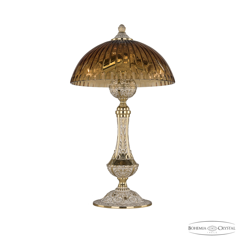 Настольная лампа Bohemia Ivele Crystal Florence 71100L/25 GW Amber/H-1K