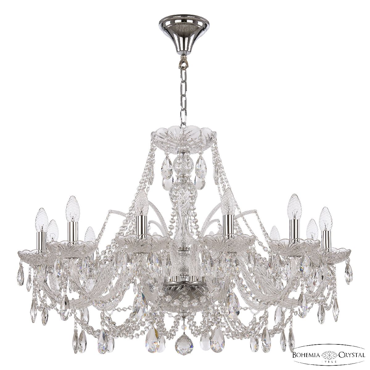 Подвесная люстра Bohemia Ivele Crystal 105/12/300 Ni
