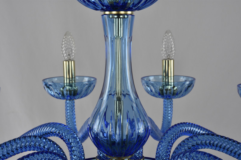 Подвесная люстра Bohemia Ivele Crystal 1311/10/300 G Aq/Aquamarine/M-1H