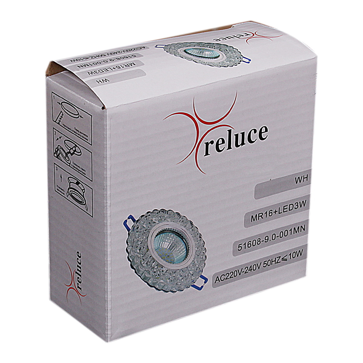 Точечный светильник Reluce 51608-9.0-001MN MR16+LED3W DL WH 4000K