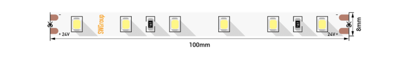 Светодиодная лента SWG SWG2P60-24-4.8-W 005270