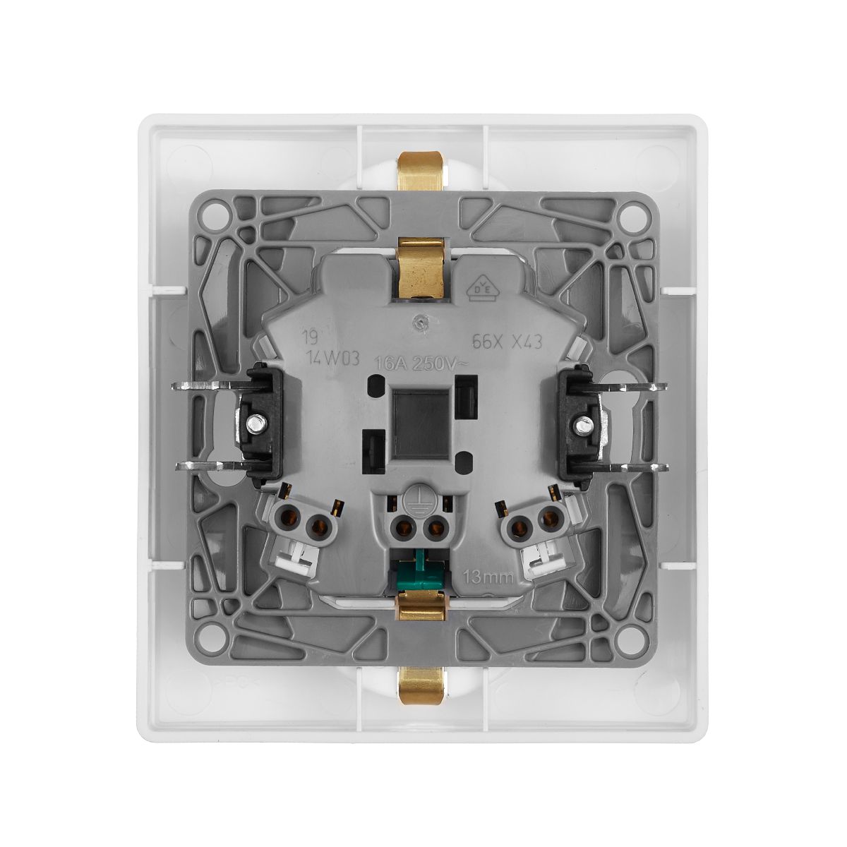 Розетка двойная с/з со шторками Legrand Inspiria 673755