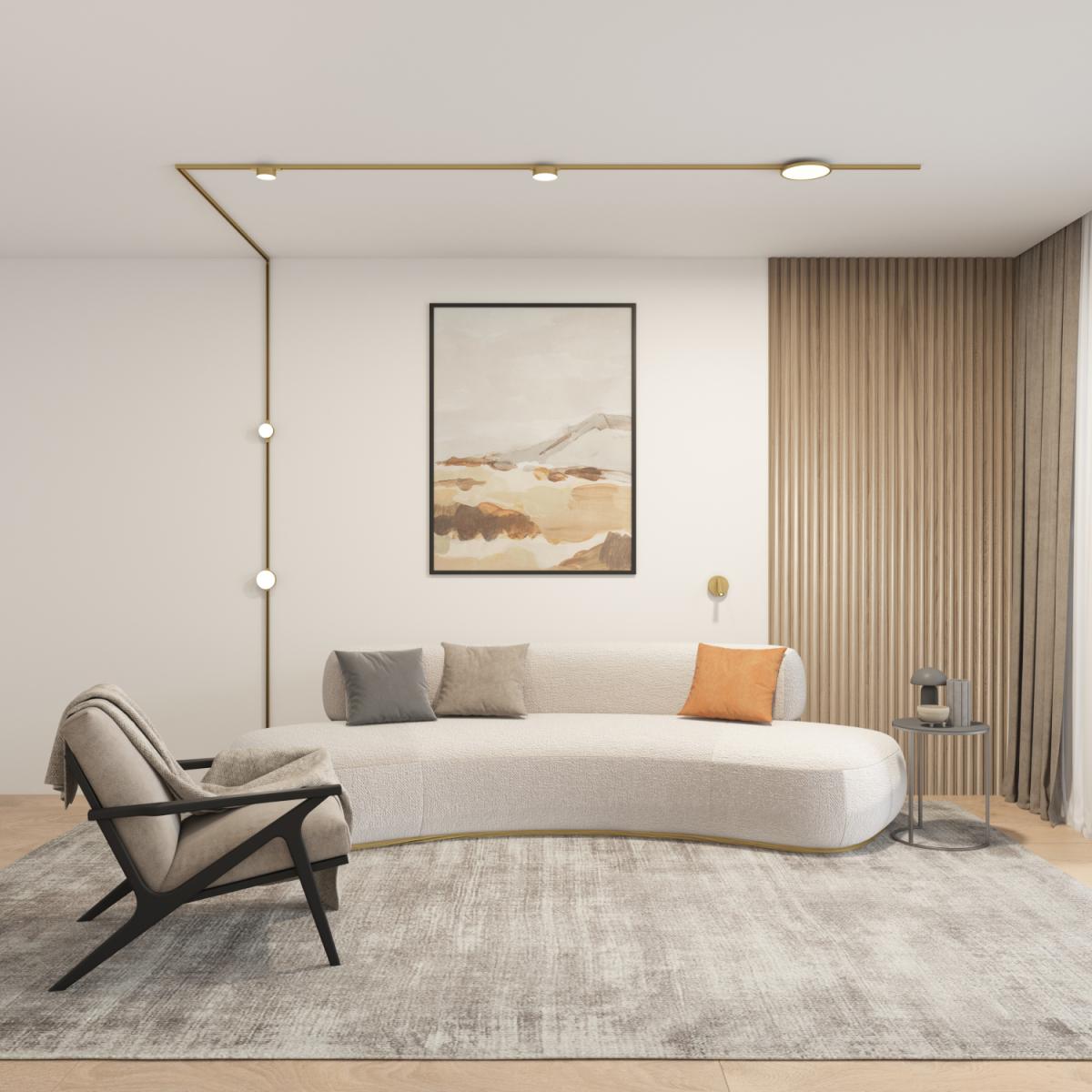 Трековый однофазный светильник Denkirs Shine flow DK5761-SB