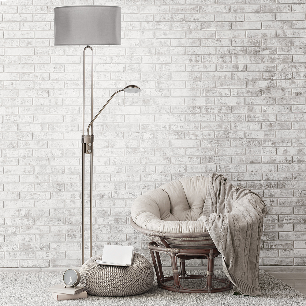 Торшер Zumaline PEDRO SL570-2-SS+GR