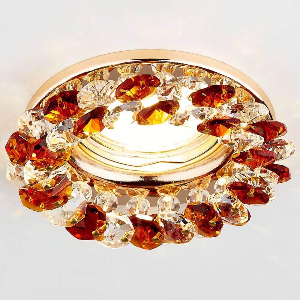 Встраиваемый светильник детский Ambrella Light Crystal K206 PI/G