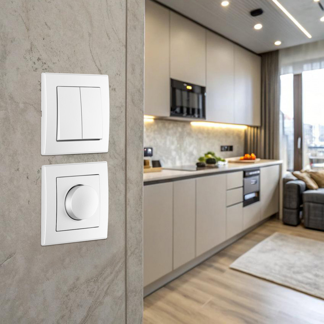 Диммер с рамкой Arte Milano SET06-1-48-1 silver