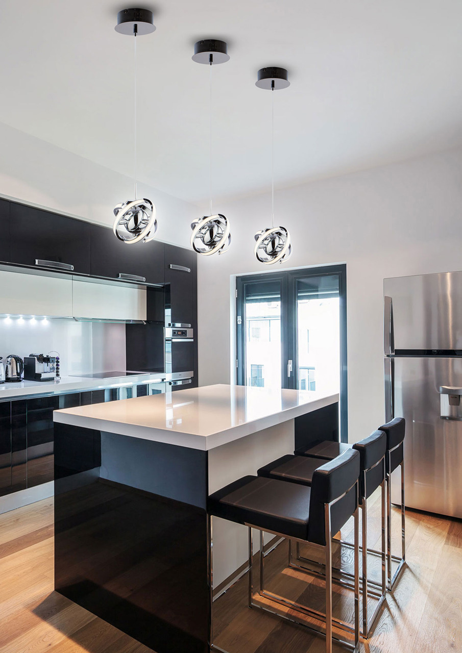 Подвесной светодиодный светильник Eurosvet Solo 90057/1 хром