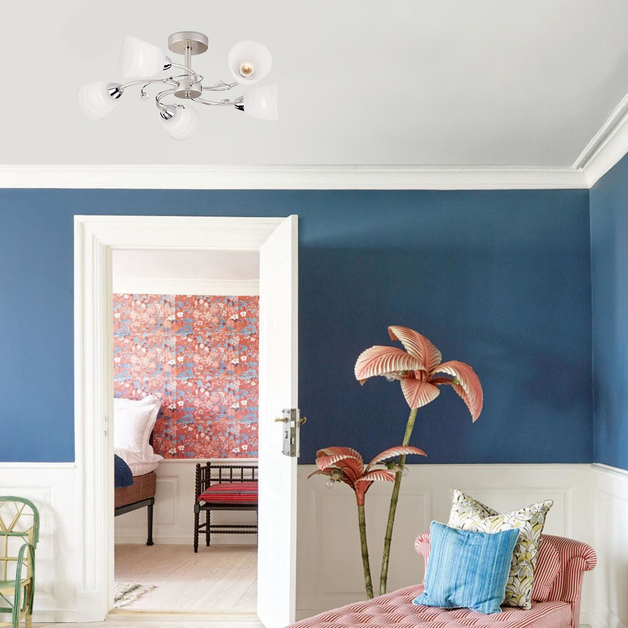 Потолочная люстра Eurosvet Sabrina 30147/5 перламутровое золото