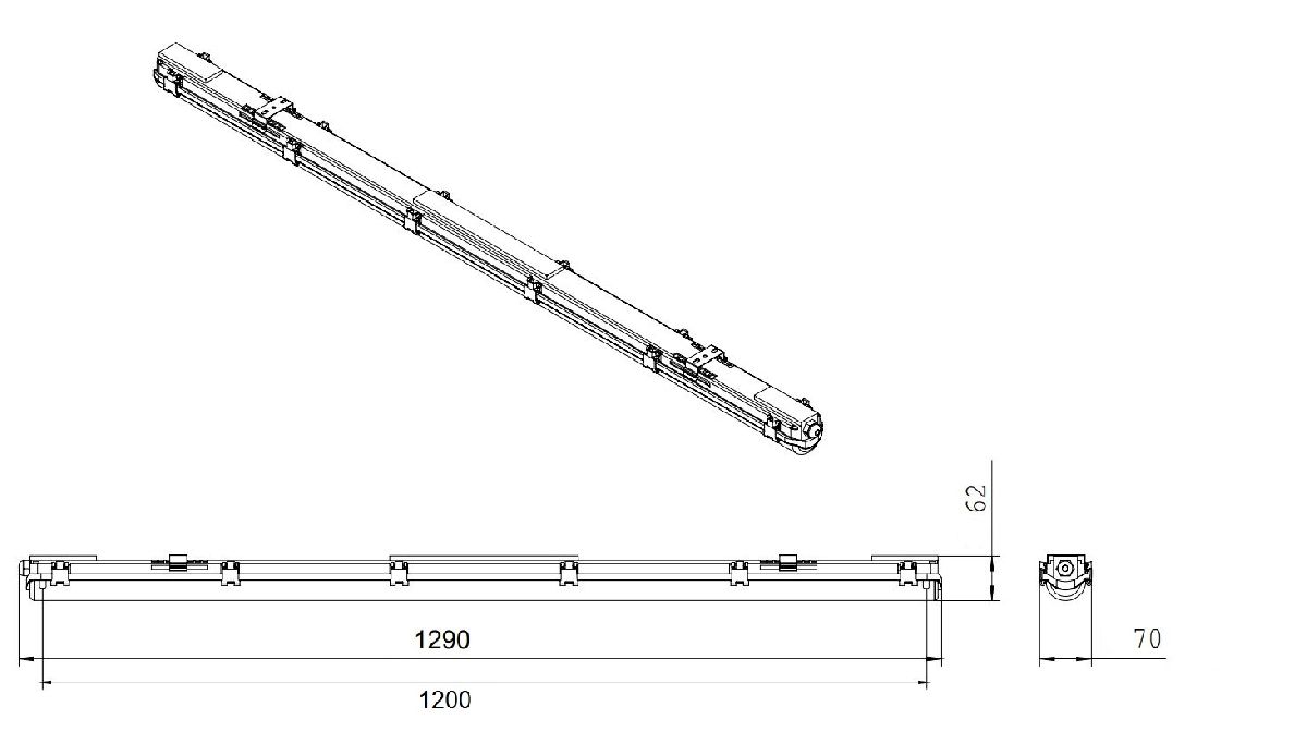Линейный потолочный светильник Эра SPP-914-3-40K-040 Б0058669