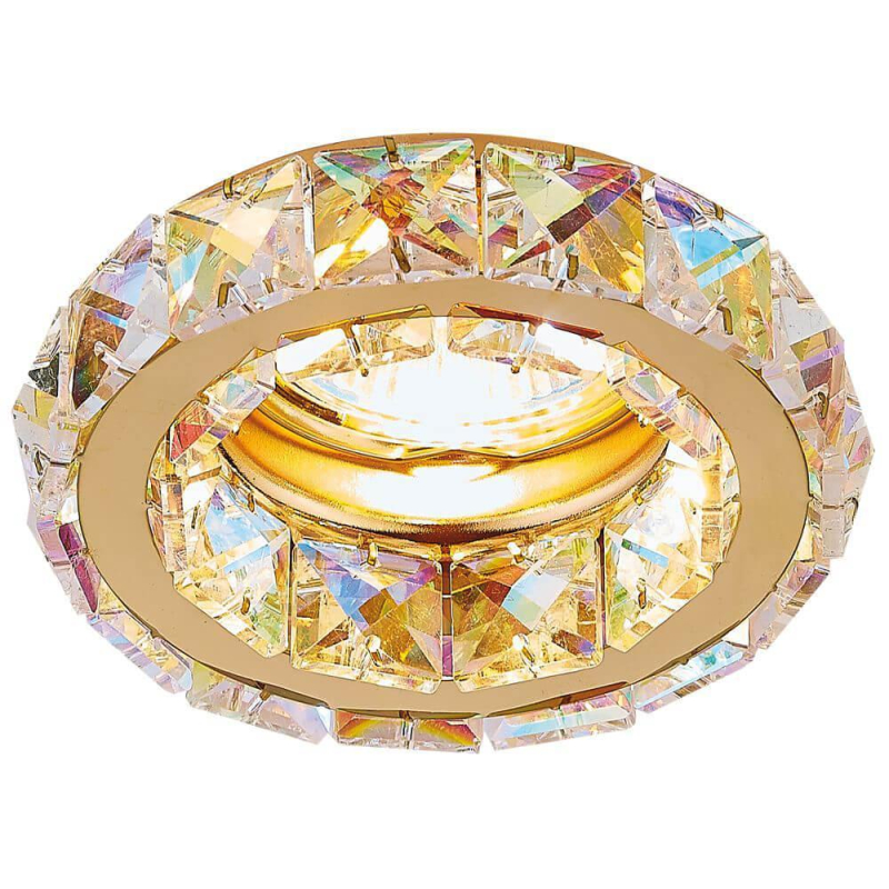 Встраиваемый хрустальный светильник Ambrella Light Crystal K112 PR/G