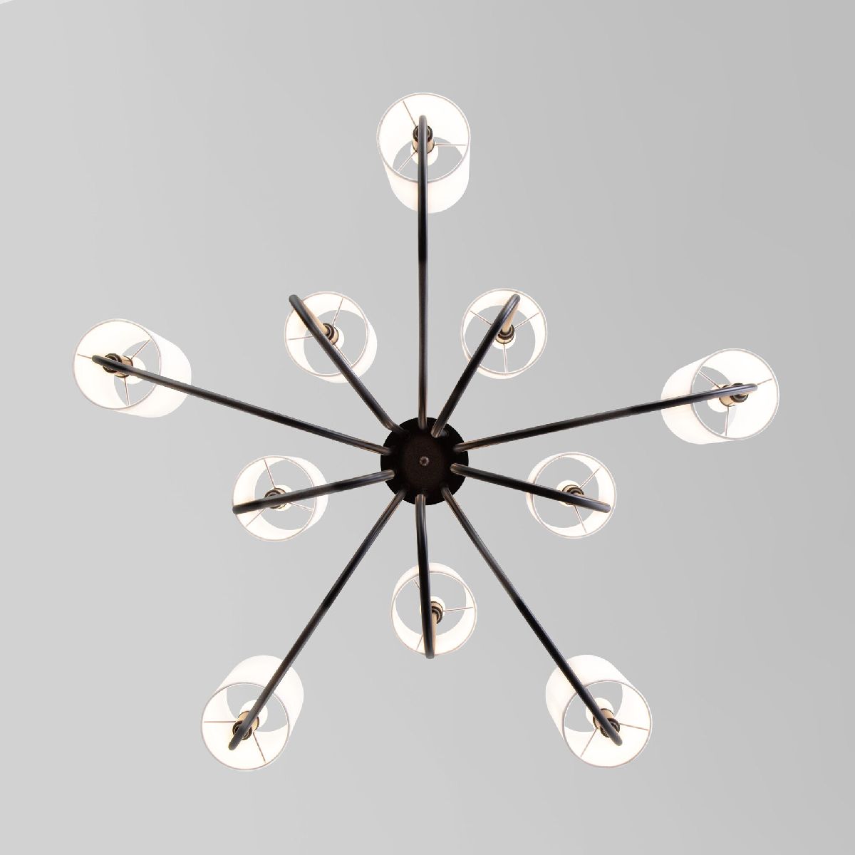 Подвесная люстра Eurosvet Abbey 60164/10 черный Smart a065748