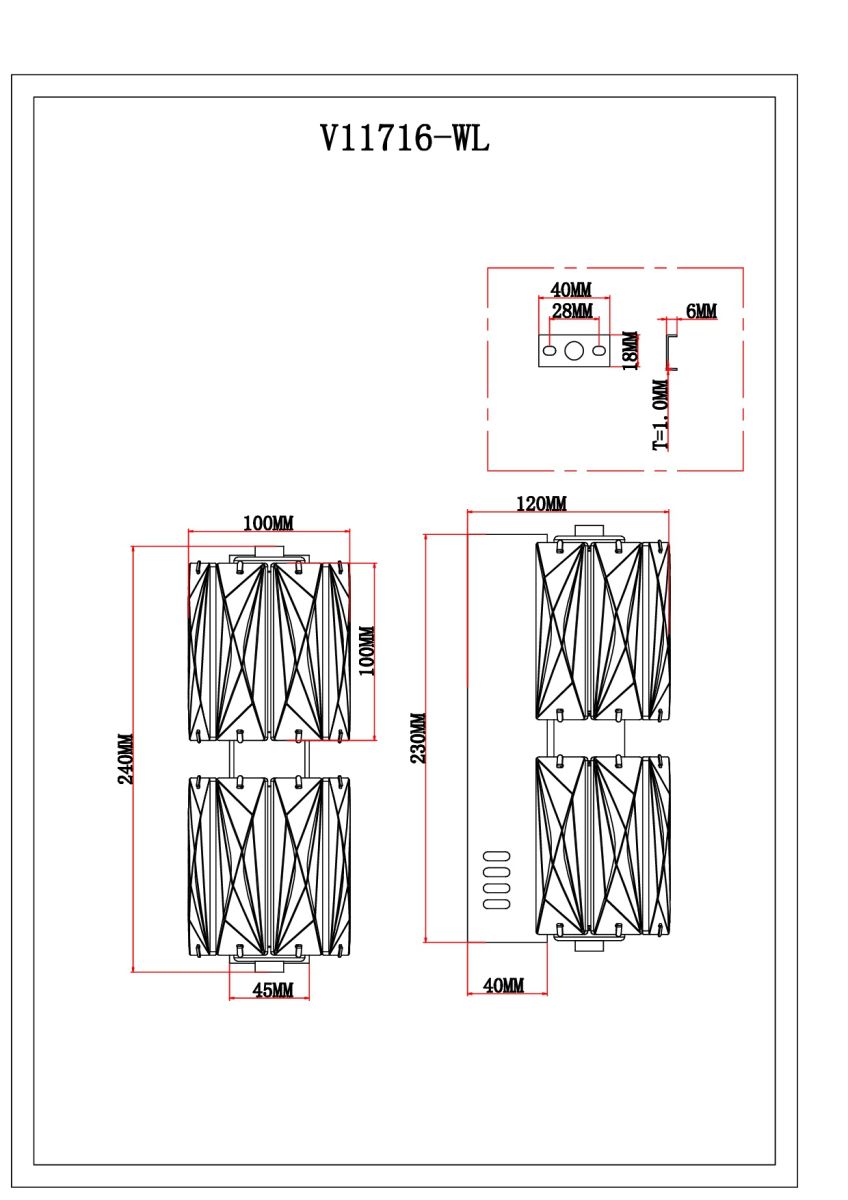 Настенный светильник Moderli Prismique V11716-WL