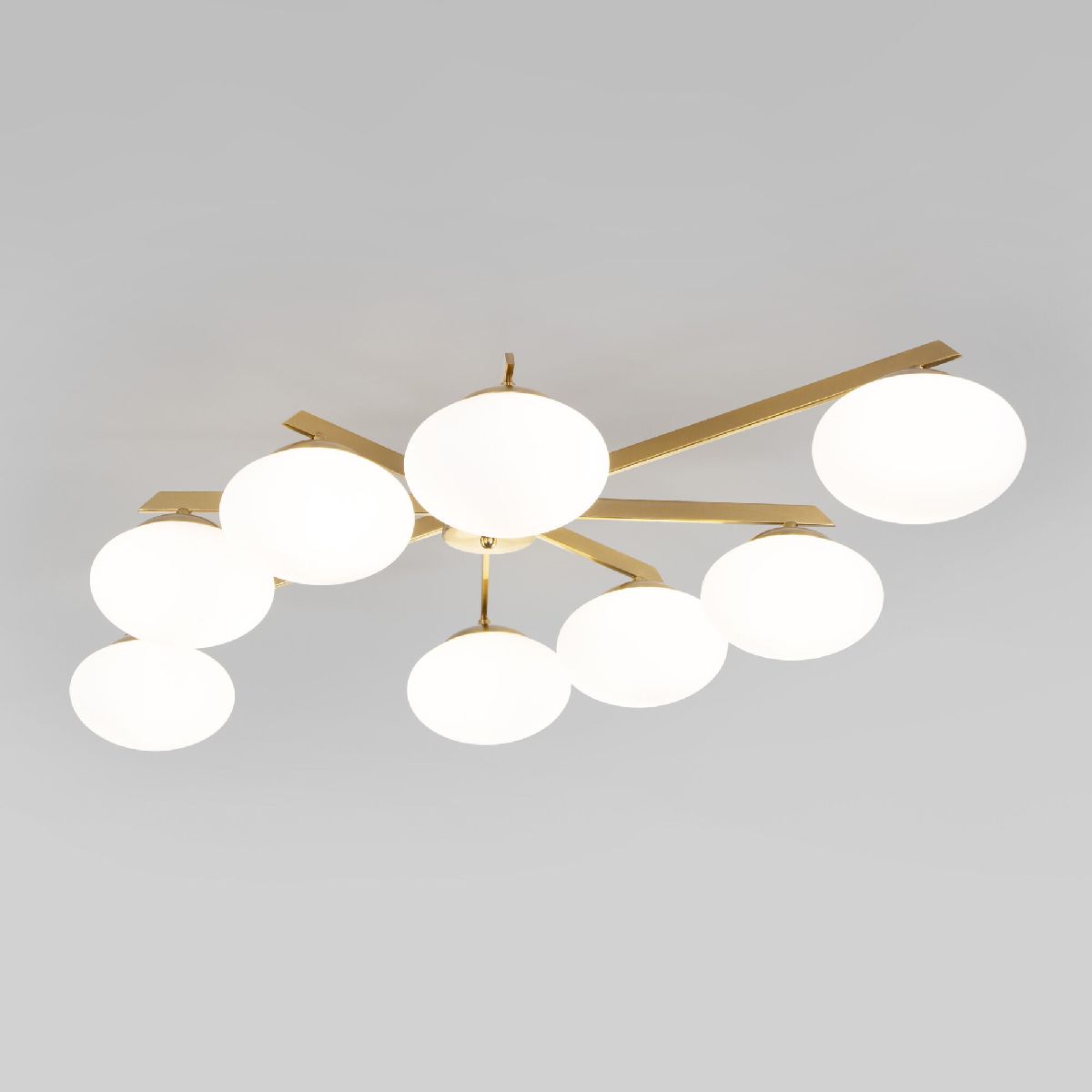 Потолочная светодиодная люстра Eurosvet Opaline 70220/8 латунь Smart a065768