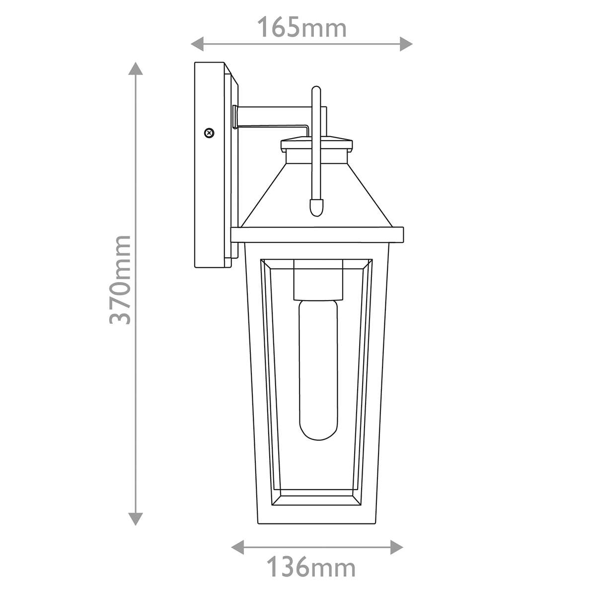 Уличный настенный светильник Quoizel QZ-BUCKLEY-S-MBK