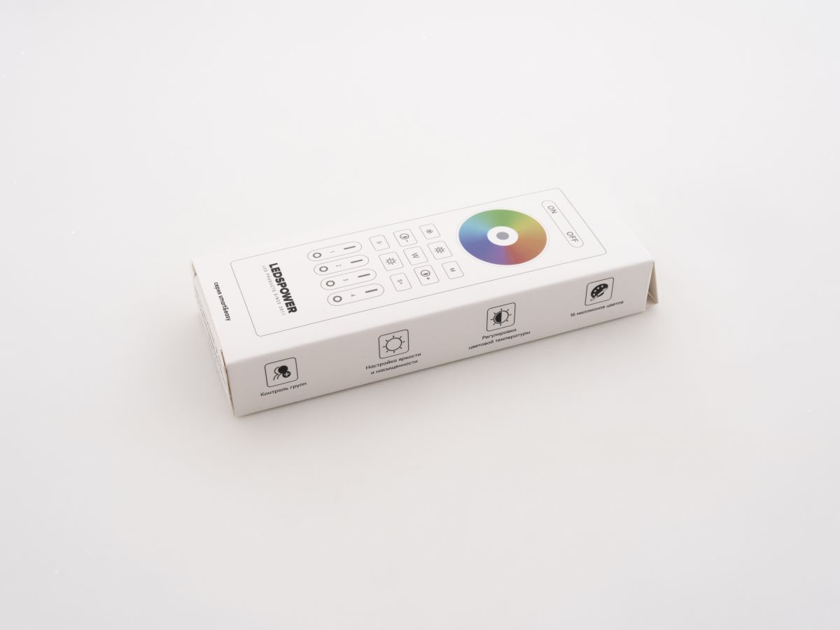 Пульт LEDS POWER RGB/RGBW/RGBCCT на 4 зоны RC03RF белый 006543