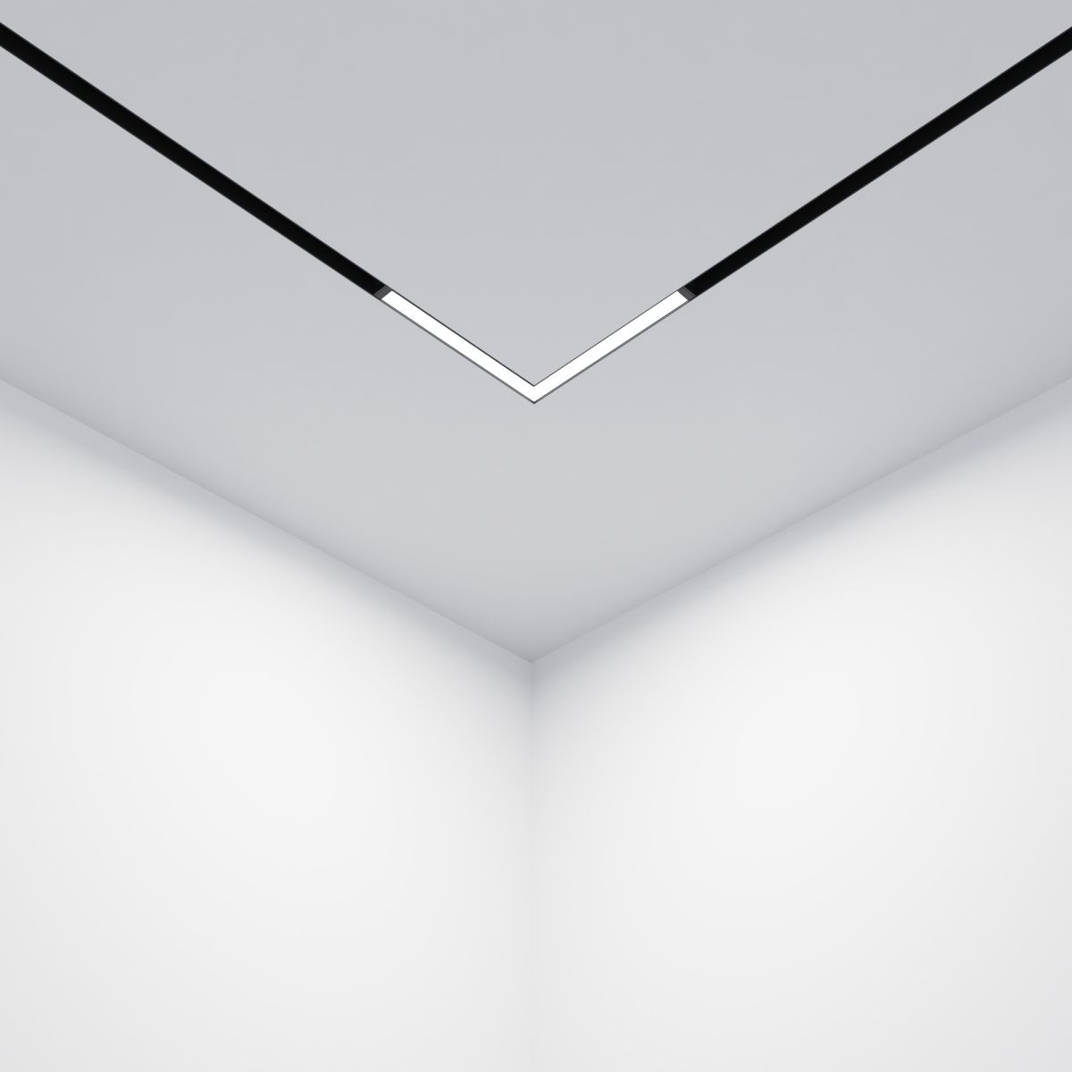 Трековый светильник Luminotti Slimline Flat Corner L.218.18.CCT.BK