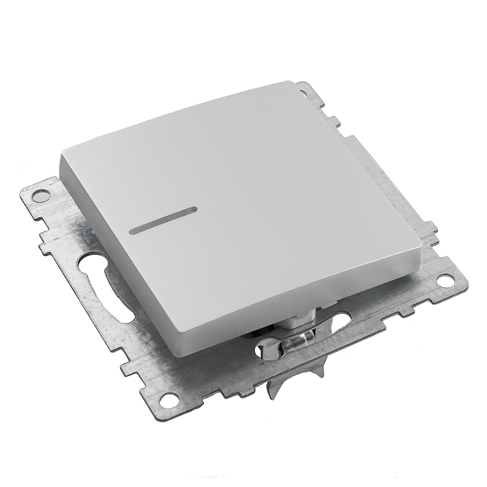 Выключатель 1-клавишный c индикатором Stekker Катрин 39577