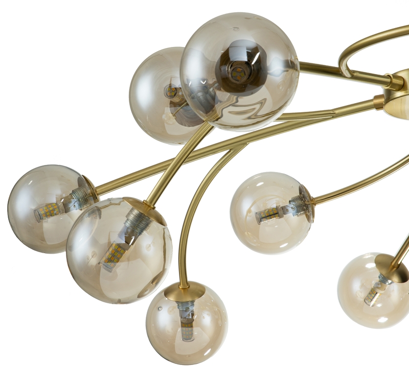 Люстра на штанге Indigo Intero 11024/15R Gold V000226