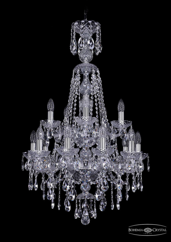 Подвесная люстра Bohemia Ivele 1415/10+5/200/XL-97/2d/Ni