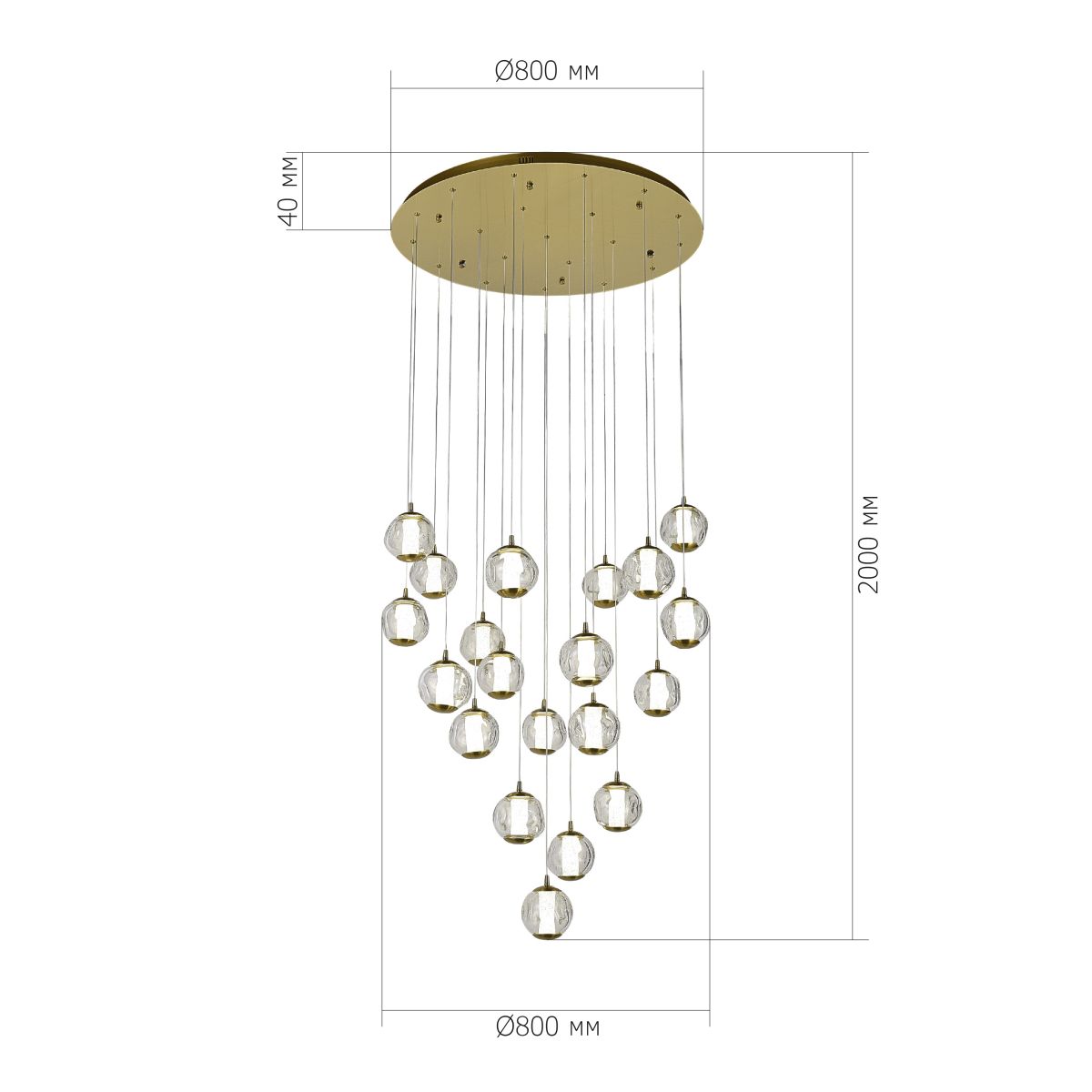 Каскадная люстра ST Luce Helmi SL6520.303.20