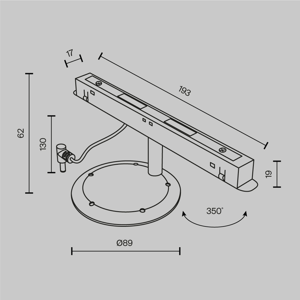 Коннектор для Яндекс Станции Мини Maytoni Exility TRA034CVC-B