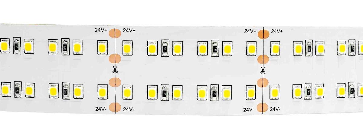 Светодиодная лента Apeyron 24В ПРО 42Вт/м smd2835 240д/м IP20 4200Лм/м 5м 3000К 00-306