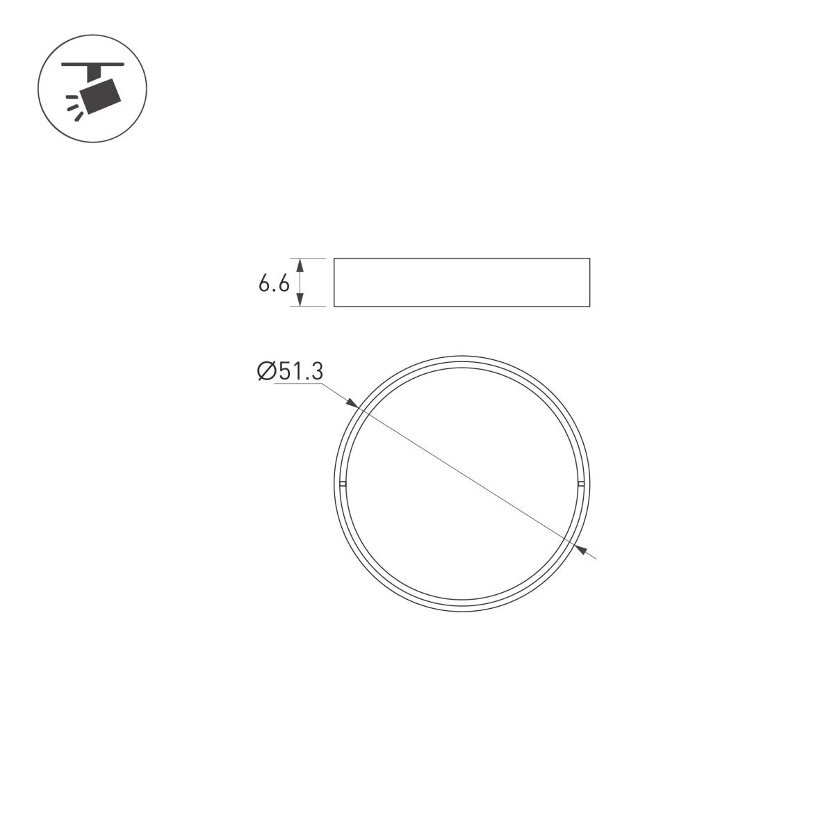 Светофильтр Arlight LGD-ARTIFACT-COLORFUL-FRAME-R55 (WH-YL) (Металл) 057130