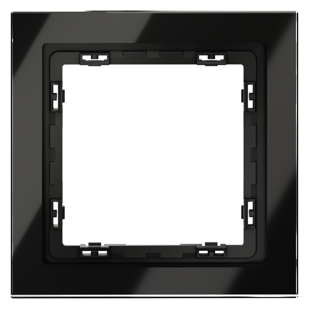 Рамка на 1 пост Voltum S70 VLS110108 (черный,стекло)