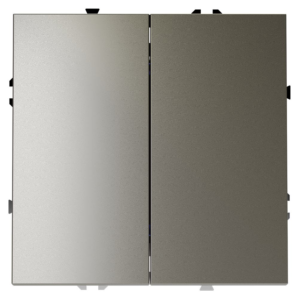 Проходной переключатель двухклавишный Voltum S70 VLS020304 (шелк)