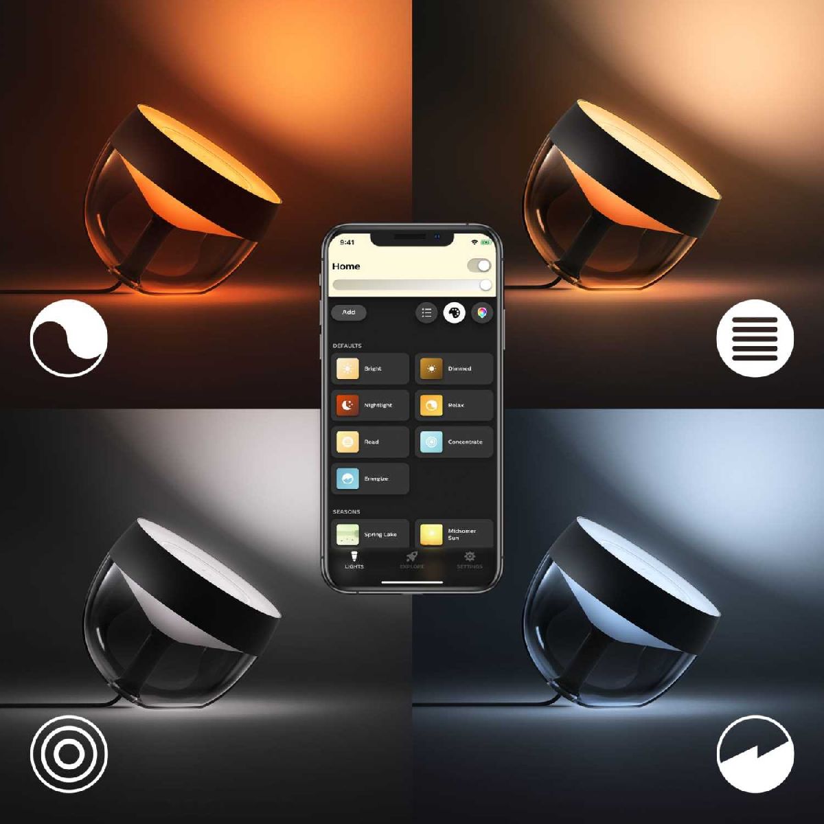 Умная настольная лампа Philips Hue Iris gen4 EU/UK black 929002376201