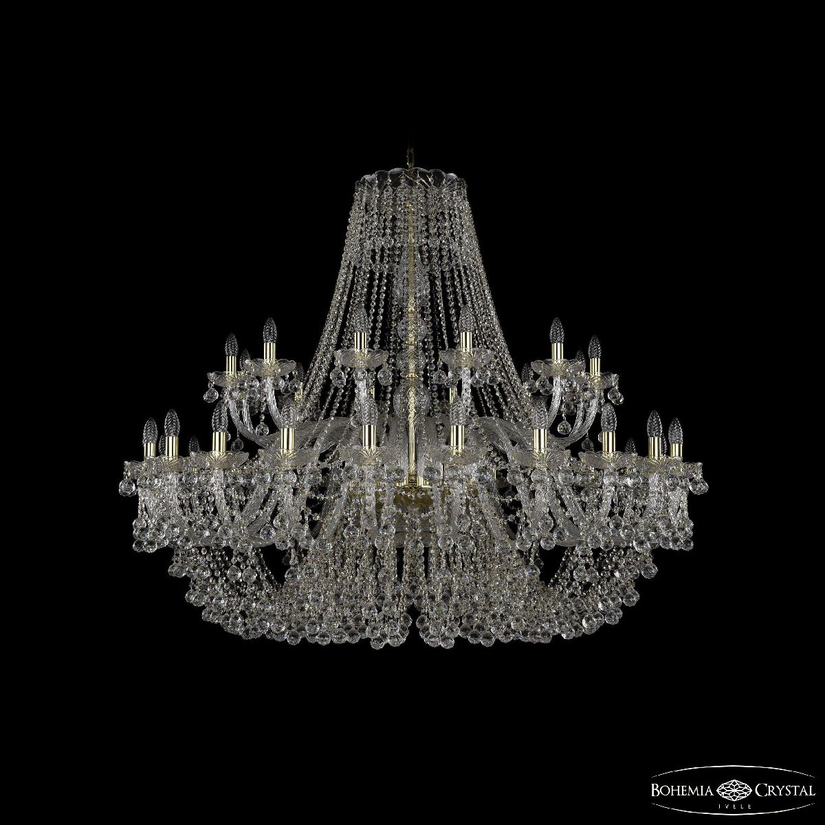 Подвесная люстра Bohemia Ivele Crystal 1409/24+12/530 G