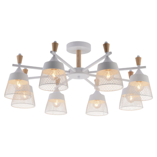 Люстра на штанге Seven Fires Olban SF3389/8C-WT-WD