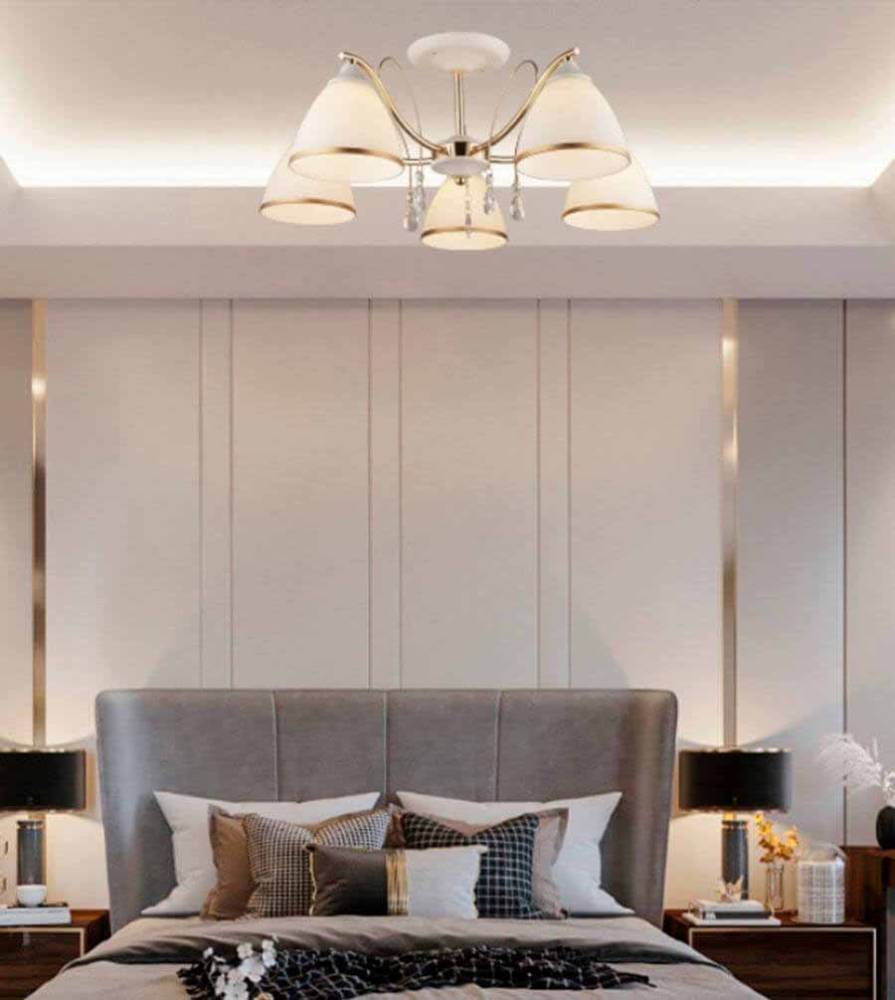 Люстра на штанге Seven Fires Dzintars WD3523/5C-WT-FGD-WT