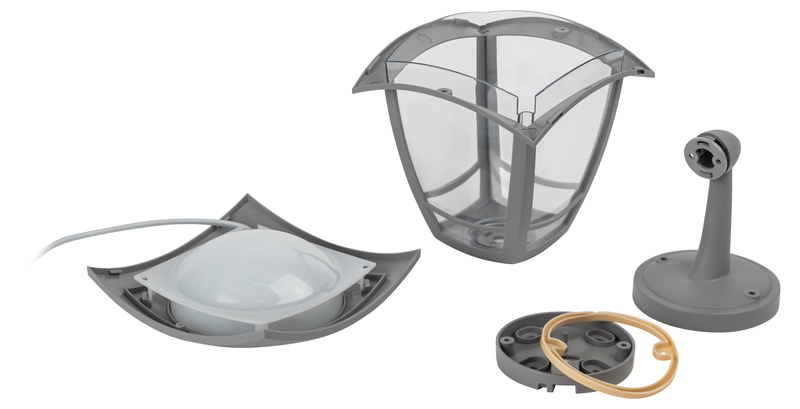 Уличный настенный светильник Эра ДБУ 07-8-001 У1 «Дели» серый Б0057500