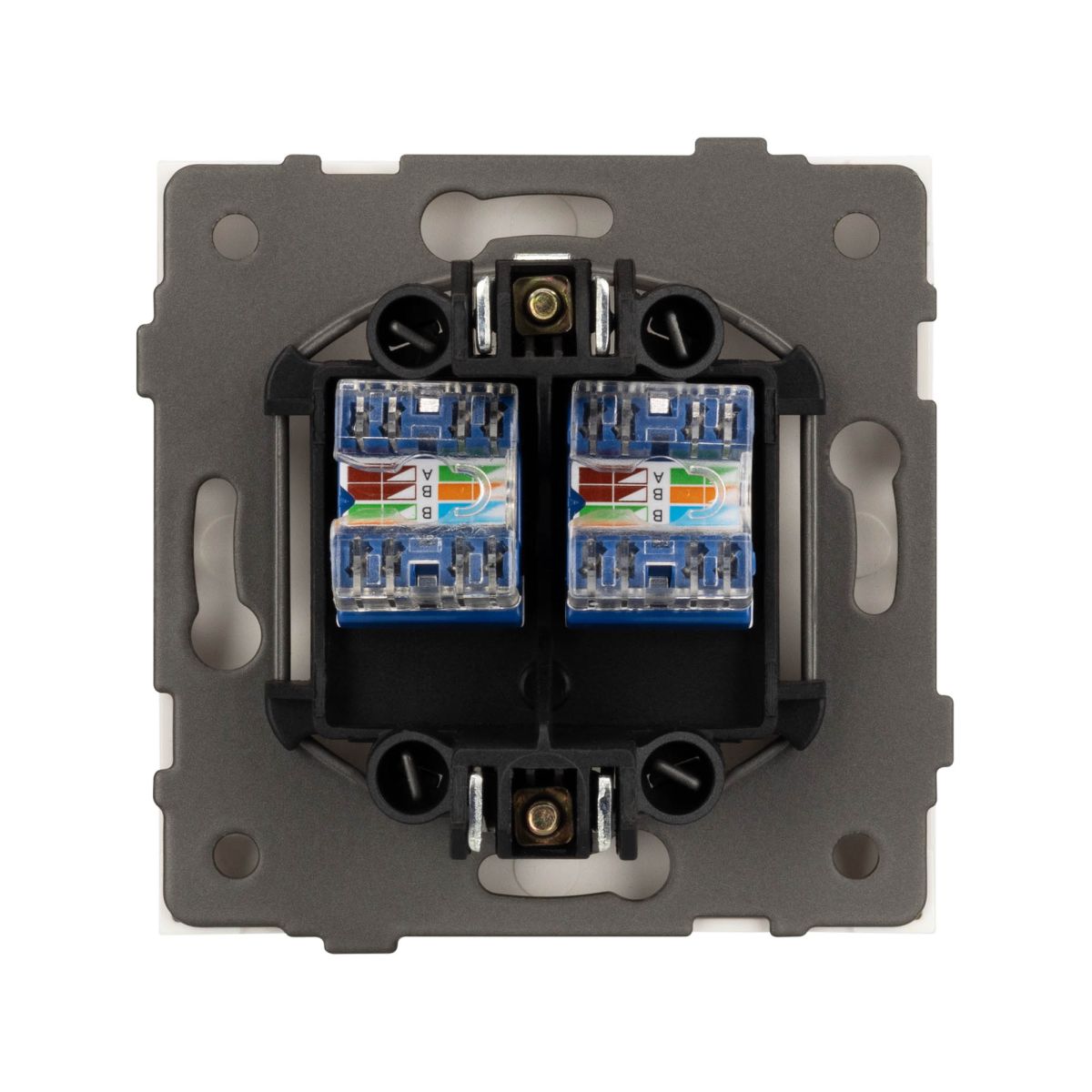 Механизм компьютерной розетки двойной Arlight SCT-TENDO-MPC2-PL-WH (RJ-45, CAT6) 054100
